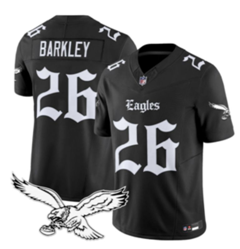 Men 2026 Philadelphia Eagles #26 Barkley Black 7th generation Nike Limited NFL Jersey style 03->philadelphia eagles->NFL Jersey